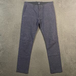 J Crew Pants Mens 32x34 Blue Speckled Driggs Slim Fit Chinos Stretch Preppy
